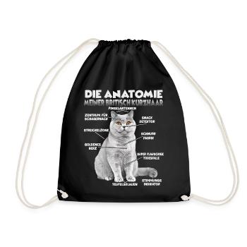 Cadeau britannique à poil court pour un chat Cadeau de propriétaire - Sac de sport léger - noir - Devant