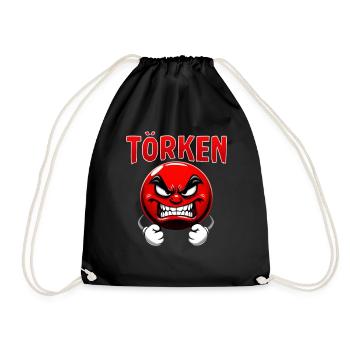 Drôle Dire Törken Dessin animé Drôle Dinde Mème - Sac de sport léger - noir - Devant