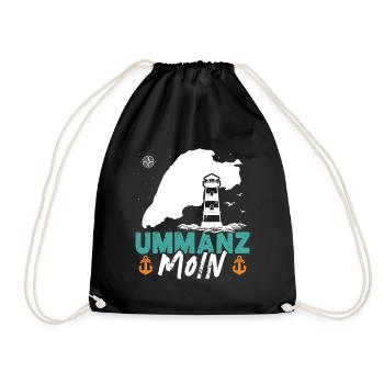 Ostsee Urlaub UMMANZ MOIN Lustiges - Turnbeutel - Schwarz - Vorne