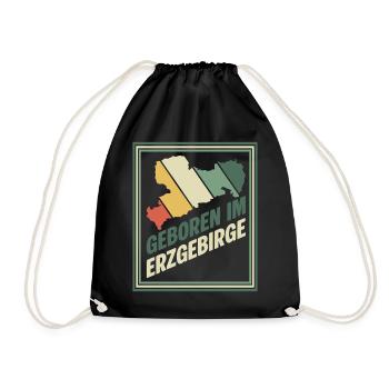 Né dans les Monts Métallifères Rétro - Sac de sport léger - noir - Devant