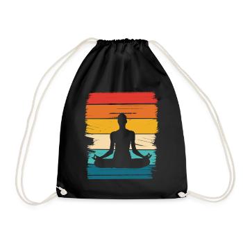 Méditation du Lotus arc-en-ciel - Sac de sport léger - noir - Devant