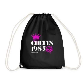 Chefin Edition 1985 – Frauenpower 40 Jahre - Turnbeutel - Schwarz - Vorne