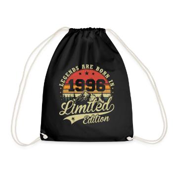 Legenden werden geboren 1996 Geburtstagsgeschenk - Turnbeutel - Schwarz - Vorne