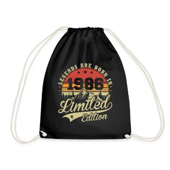 Cadeau d’anniversaire 1986 des légendes nées - Sac de sport léger - noir - Devant