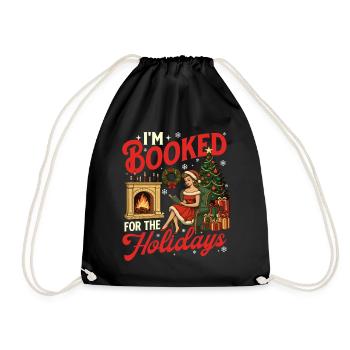 Je suis réservé pour les vacances Lecture Drôle de Noël - Sac de sport léger - noir - Devant