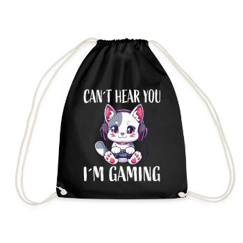 Casques pour chat de jeu - Sac de sport léger - noir - Devant