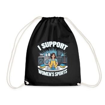 Je soutiens le bootleg inportable du sport féminin - Sac de sport léger - noir - Devant