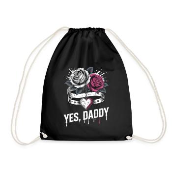 Dark Romance Booktok Yes, Daddy - Drawstring Bag - black - Front