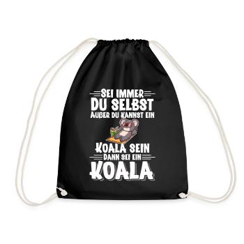 Koala - Drawstring Bag - black - Front