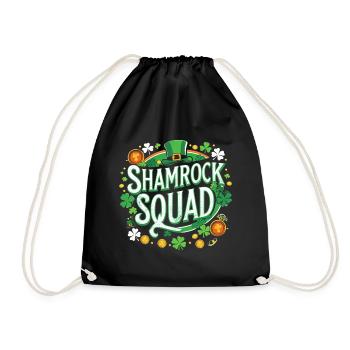 Shamrock Squad: Green Spell - Drawstring Bag - black - Front