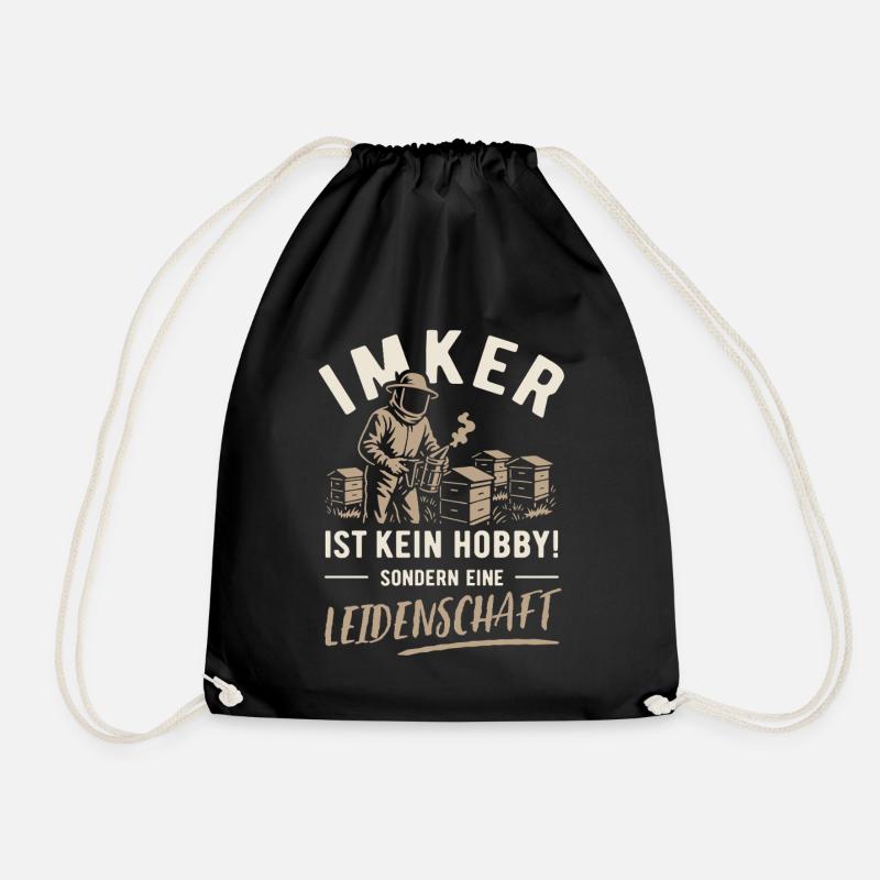 Imker | Kein Hobby sondern Leidenschaft - Turnbeutel - Schwarz