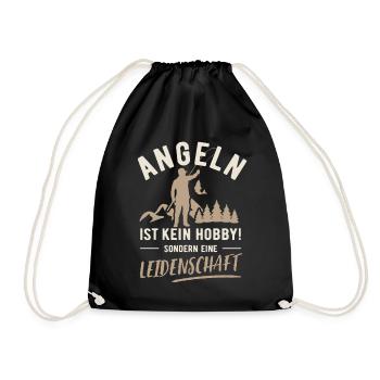 Fishing | Not a hobby but a passion - Drawstring Bag - black - Front
