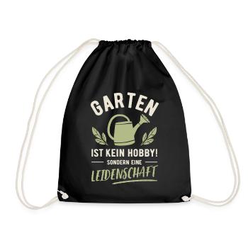 Jardin | Ce n’est pas un passe-temps mais une passion - Sac de sport léger - noir - Devant