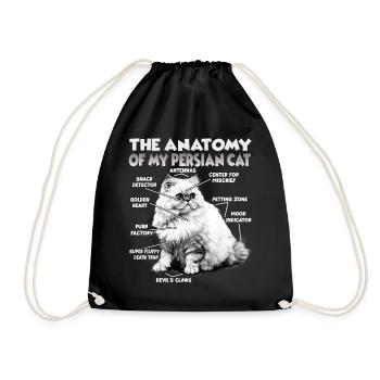 Cute Cats Women Motif Cats Saying - Drawstring Bag - black - Front