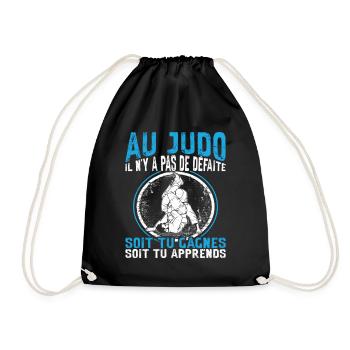 Judoka Art Martial Au Judo Il N'y A Pas De Défaite - Sac de sport léger - noir - Devant