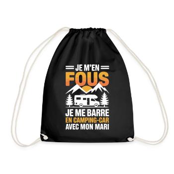 J’men Fous J’me Barre en Camping-Car Humour - Sac de sport léger - noir - Devant
