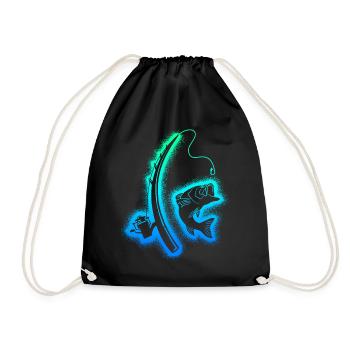 Pêche Pêcheur Enfants Hommes Garçons Pêcheurs - Sac de sport léger - noir - Devant