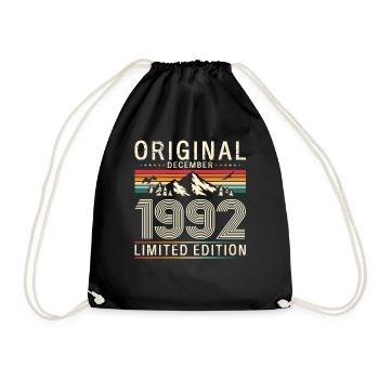 33e anniversaire Original Décembre Né en 1992 - Sac de sport léger - noir - Devant