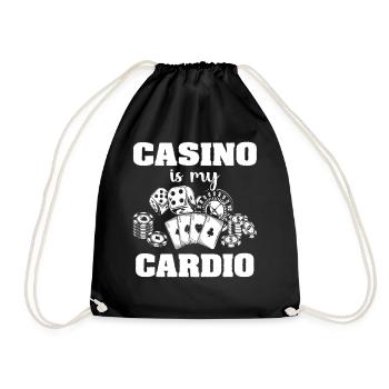 Casino Casinospieler - Turnbeutel - Schwarz - Vorne