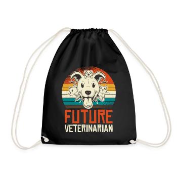 Futur vétérinaire - Sac de sport léger - noir - Devant
