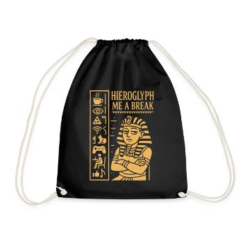Pharaoh Archaeology in Ancient Egypt - Drawstring Bag - black - Front