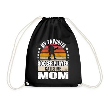 Soccer Soccer Players - Drawstring Bag - black - Front