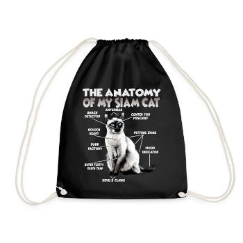 Siamkatzen T | Siamkatzen Katzen Siam Katzenhalter - Turnbeutel - Schwarz - Vorne