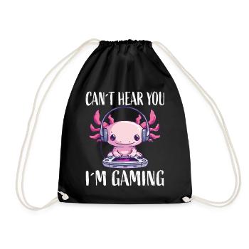 Can't Hear You Ich Bin Gaming - Turnbeutel - Schwarz - Vorne