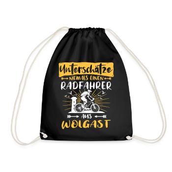 Wolgast Cyclists Wolgaster - Drawstring Bag - black - Front