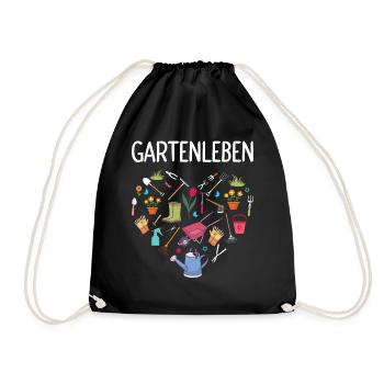 Garden Gardening Hobby Gardener Allotment Garden Funny - Drawstring Bag - black - Front