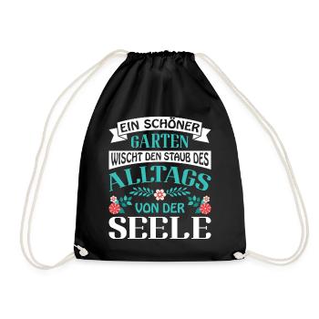 Horticulture Gardener Garden Gardening Sayings - Drawstring Bag - black - Front