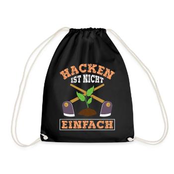 Gardener Saying Gardening Hobby Gardener Allotment Gardener - Drawstring Bag - black - Front