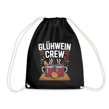 Équipe du vin chaud Marché de Noël joyeux - Sac de sport léger - noir - Devant