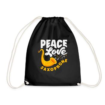 Membre du groupe de jazz Peace Love Saxophone - Sac de sport léger - noir - Devant