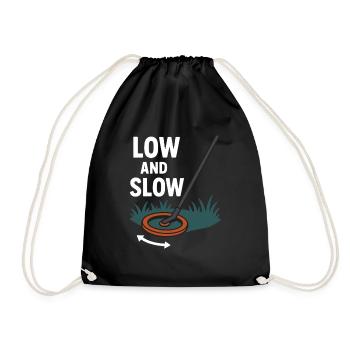 Low And Slow Metal Detecting Treasure Hunt - Drawstring Bag - black - Front