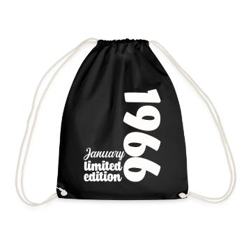 Anniversaire Janvier 1966 Limited Edition Cadeau - Sac de sport léger - noir - Devant