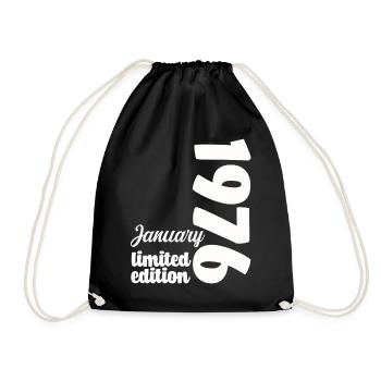 Anniversaire Janvier 1976 Limited Edition Cadeau - Sac de sport léger - noir - Devant