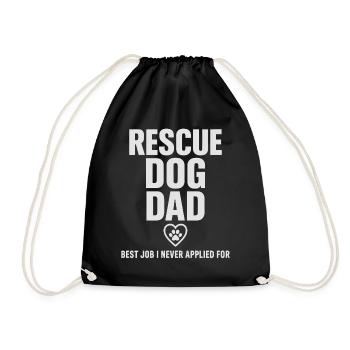 Papa chien recueilli : Meilleur emploi pour lequel je n’ai jamais postulé - Sac de sport léger - noir - Devant