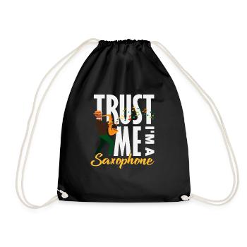 Tell me I'm a saxophonist Funnier - Drawstring Bag - black - Front