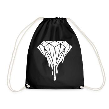 Diamond Melting Retro Vintage - Turnbeutel - Schwarz - Vorne