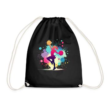 Pom-pom girl, Cheerleading, Cheer, fille - Sac de sport léger - noir - Devant
