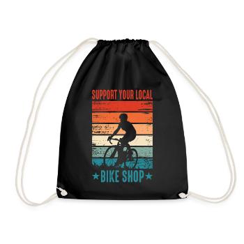 Motif cycliste vélo cadeau - Sac de sport léger - noir - Devant