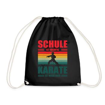 Kinder Karate Training Geschenke - Turnbeutel - Schwarz - Vorne