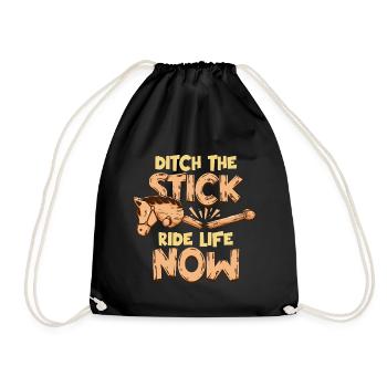 Anti Hobby Horsing - Drawstring Bag - black - Front