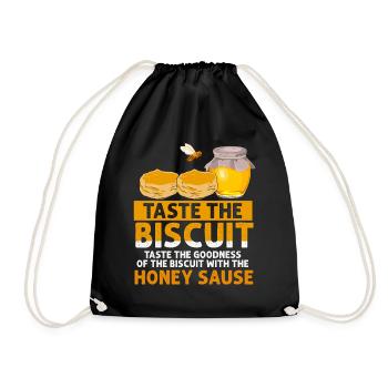 Goûtez le biscuit à la sauce au miel - Sac de sport léger - noir - Devant