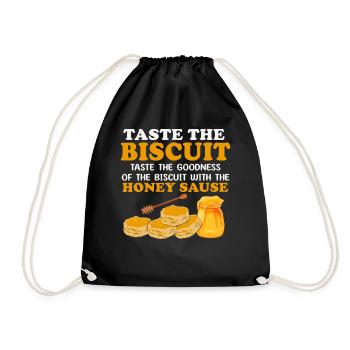 Honey Biscuit Slogan-Kunst - Turnbeutel - Schwarz - Vorne