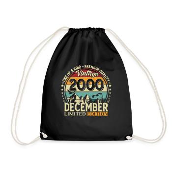 25e anniversaire Millésime décembre 2000 - Sac de sport léger - noir - Devant