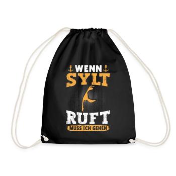 Vacances à la mer du Nord QUAND SYLT M’APPELLE JE DOIS Y ALLER - Sac de sport léger - noir - Devant