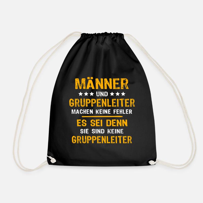 Gruppenleiter Spruch - Turnbeutel - Schwarz