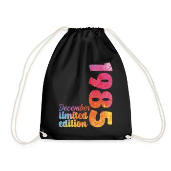 Cadeau D'anniversaire Décembre 1985 Anniversaire - Sac de sport léger - noir - Devant